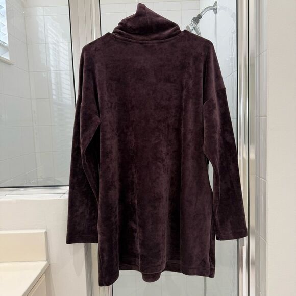 Pure Jill - J. Jill Velvet Deep Purple Mini Long Sleeve  Mini  Short Medium - Picture 4 of 6